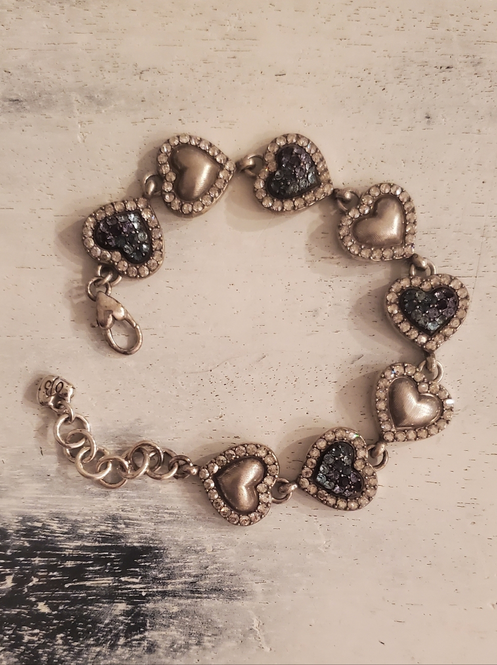 Brighton Heart Bracelet with Blue and Purple Crystals